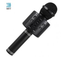 Riff WS-858 Karaoke Mikrofons ar Skaļruņi Aux un Micro SD Melns (RF-WS-858-BLACK)