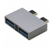 ROLINE Adapter, USB 3.2 Gen 2, 2x USB Type C - 2x USB A, M/F, silver (12.03.2947)