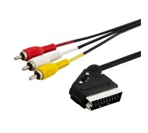 SAVIO Audio/video SCART – 3xRCA (CINCH) cable 2m CL-133 Black (CEEE63C8E611C861895603D75E25E1ED9DDF23D6)