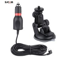 SJCam Oriģinals SJ4000 SJ5000 M10 M20 Sporta Kameru Auto Loga stiprinājums + DC Micro USB Lādētājs 5V 2A (SJ-ACC-CARKIT2)