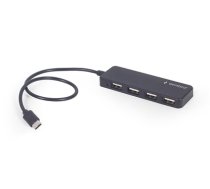 USB Centrmezgls Gembird 4-port USB Type-C Black (UHB-CM-U2P4-01)
