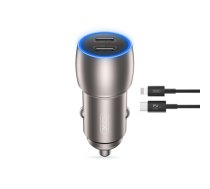 XO CC51 Car charger PD 40W / 2x USB-C / USB-C - Lightning cable (CC51)