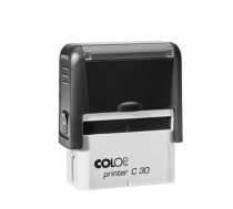 Zīmogs COLOP Printer C30, melns korpuss, melns spilventiņš (650-03680)