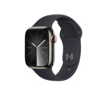 Apple Watch Series 9 GPS + Cellular 41mm Graphite Stainless Steel Case with Midnight Sport Band - S/M eol (173082)