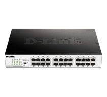 D-Link DGS-1024D network switch Unmanaged Gigabit Ethernet (10/100/1000) 1U Black, Silver (DGS1024D)