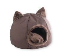 GO GIFT cat bed - brown - 40x40x34 cm (A509CE6652B707DF973DC47FBE7AB1D5DDB5B8EB)