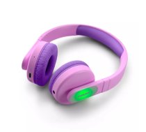 Philips Kids wireless on-ear headphones TAK4206PK/00  Volume limited 85 dB  App-based parental controls  Light-up ear cups  Pink (TAK4206PK/00)