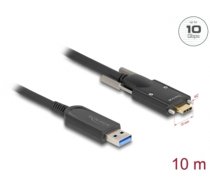 Delock Active Optical Cable USB 10 Gbps Type-A male to USB Type-C™ male with screws on the sides 10 m (83206)