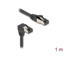 Delock RJ45 Network Cable Cat.8.1 S/FTP 90° downwards angled / straight 1 m black (80400)