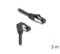 Delock RJ45 Network Cable Cat.8.1 S/FTP 90° downwards angled / straight 3 m black (80447)