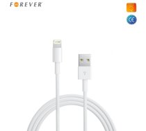 Forever USB Datu un uzlādes Kabelis uz Lightning iPhone 5 5S 6 Balts 1m (MD818 Analogs) (EU Blister) (FO-T_0012102)
