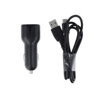 Maxlife MXCC-01 car charger 2x USB 2.4A black + US (OEM0400069)