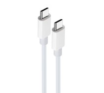 Maxlife MXUC-05 Datu & Ātrās PD 60W Uzlādes kabelis izturīgs un elastīgs USB-C uz USB-C 1m Balts (MXUC-05-USBC-USBC)