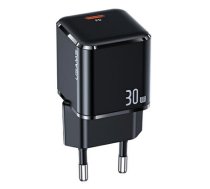 Usams T45 US-CC148 Mini Universāls Ātrs lādētājs 30W 1x USB-C (Type-C) Ligzda PD 3.0 3A 5-20V Melns (CC148TC01)