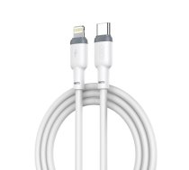 XO NB208A Durable TPE Universāls USB-C uz Lightning PD 20W Datu & Ātrās uzlādes Kabelis 1m Balts (NB208A)