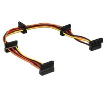 Cable Power SATA 15 pin plug  4 x SATA 15 pin receptacle 40 cm multicolour (60141)