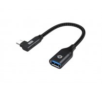 CONCEPTRONIC Adapter USB-C -> USB-A 3.0  OTG 90°gew. schwarz (ABBY19B)