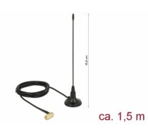 Delock 480 MHz Antenna SMA plug 90° 2.5 dBi fixed omnidirectional with magnetic base and connection cable RG-174 1.5 m outdoor b (89615)