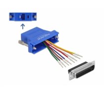 Delock Adapter D-Sub 25 pin male to RJ45 female Assembly Kit blue (66648)