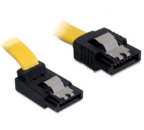 Delock Cable SATA 6 Gbs male straight  SATA male upwards angled 70 cm yellow metal (82812)