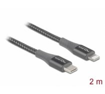 Delock Data and charging cable USB Type-C™ to Lightning™ for iPhone™, iPad™ and iPod™ grey 2 m MFi (86632)