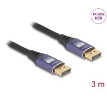 Delock DisplayPort Cable 8K 60 Hz 3 m lila metal (80602)