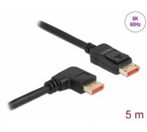 Delock DisplayPort cable male straight to male 90° right angled 8K 60 Hz 5 m (87069)