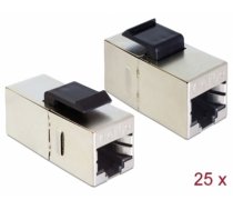 Delock Keystone Module RJ45 jack > RJ45 jack Cat.5e compact 25 pieces (86628)