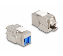 Delock Keystone Module RJ45 jack to LSA Cat.6A toolfree with blue dust cover (87898)