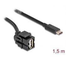 Delock Keystone Module USB 2.0 A female to USB Type-C™ male 250° with cable 1.5 m (88057)