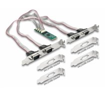 Delock M.2 Card to 4 x Serial RS-232 DB9 with Standard and Low Profile slot brackets (95269)