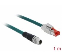 Delock Network cable M12 8 pin X-coded to RJ45 plug PVC 1 m (85425)