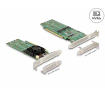 Delock PCI Express x16 Card to 4 x internal NVMe M.2 Key M - Low Profile Form Factor (90078)