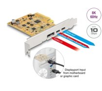 Delock PCI Express x4 Card to 1 x external USB Type-C™ 10 Gbps female + 1 x external USB Type-C™ 10 Gbps (DP Alt Mode) female (90161)