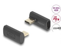 Delock USB Adapter 40 Gbps USB Type-C™ PD 3.1 240 W male to female rotated angled left / right 8K 60 Hz (60244)