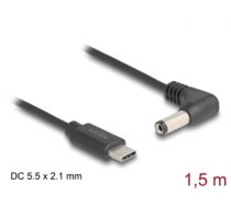 Delock USB Type-C™ Power Cable to DC 5.5 x 2.1 mm male angled 1.5 m (85398)