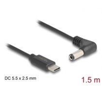 Delock USB Type-C™ Power Cable to DC 5.5 x 2.5 mm male angled 1.5 m (85399)