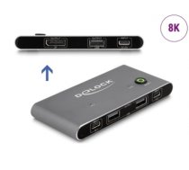 Delock USB-C™ KVM Switch to DisplayPort 8K 30 Hz with USB 2.0 (11487)