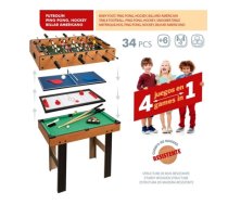 Galda spēle 4 in 1 (ping-pong, gaisa hokejs, futbols, biljards) 6+ CB85328 (CB85328)