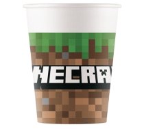 Glāzes papīra Minecraft 200ml 8gab. (MAN#013766)