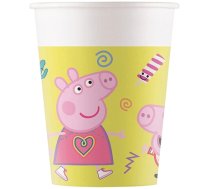 Glāzes papīra Peppa Pig 200ml 8gab. (MAN#013768)