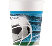 Glāzes papīra Soccer Fans 200ml 8gab. (MAN#013769)