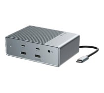 Hyper | HyperDrive Universal GEN2 15-in-1 USB-C Triple Video Docking Station For MST enabled devices | Ethernet LAN (RJ-45) ports 1 | DisplayPorts quantity 2 | HDMI ports quantity 2 (HDG215-EU)