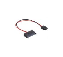 Kabelis SATA barošana 15pin - SATA barošana 6pin, 24cm (82912)