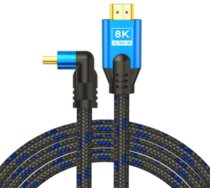 Kabelis Savio HDMI Male - HDMI Male 5m 8K Blue (CL-175)