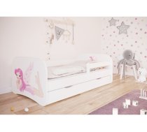 Lova Babydreams - Fėja, balta, 160x80, su stalčiumi (KK-0436)