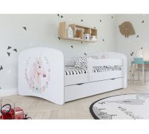 Lova Babydreams - Vienaragis, balta, 160x80, su stalčiumi (KK-0690)