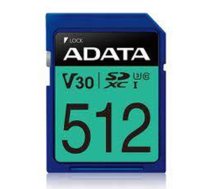 Karta ADATA Premier Pro SDXC 512 GB Class 10 UHS-III/U3 V30 (ASDX512GUI3V30S-R) (ASDX512GUI3V30S-R)