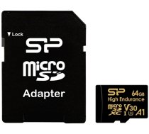 Silicon Power memory card microSDXC 64GB High Endurance + adapter (SP064GBSTXDV3V1HSP)