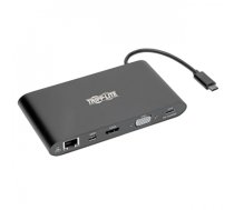 Stacja dokująca USB-C, podwójny wyświetlacz 4K HDMI/mDP, VGA, USB 3.2 Gen 1, koncentrator USB-A/C, GbE, karta pamięci, ładowanie PD 100 W (U442-DOCK1-B)
